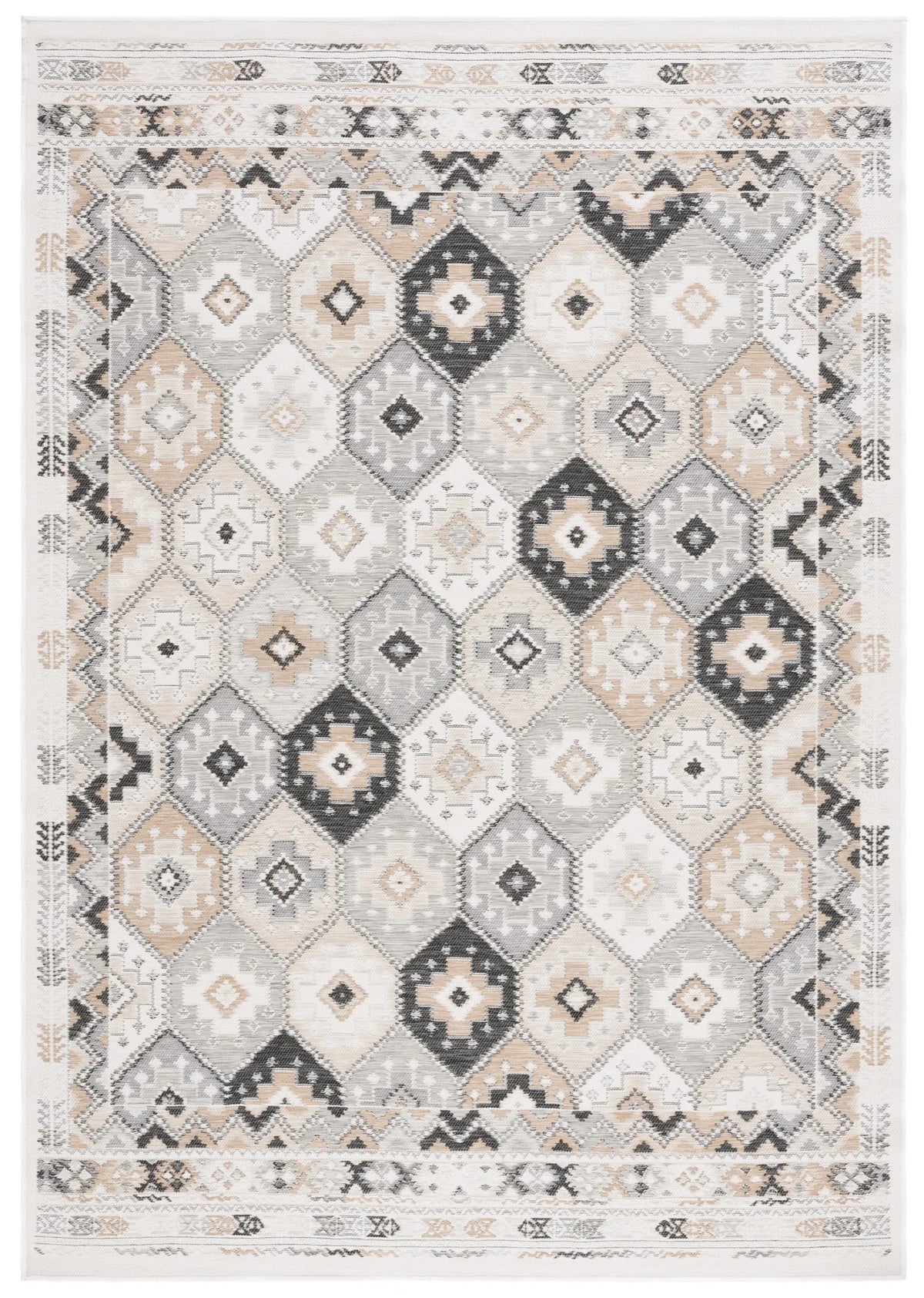 Safavieh Sunrise 5'-3" x 7'-7" Rug in Ivory / Grey Black