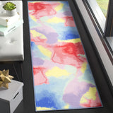 Safavieh Paint Brush 2'-2" x 8'-0" Rug in Fuchsia / Yellow