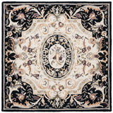 Safavieh Savonnerie 6'-0" x 6'-0" Rug in Ivory / Black