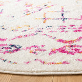 Safavieh Tulum 6'-7" x 6'-7" Rug in Ivory / Fuchsia