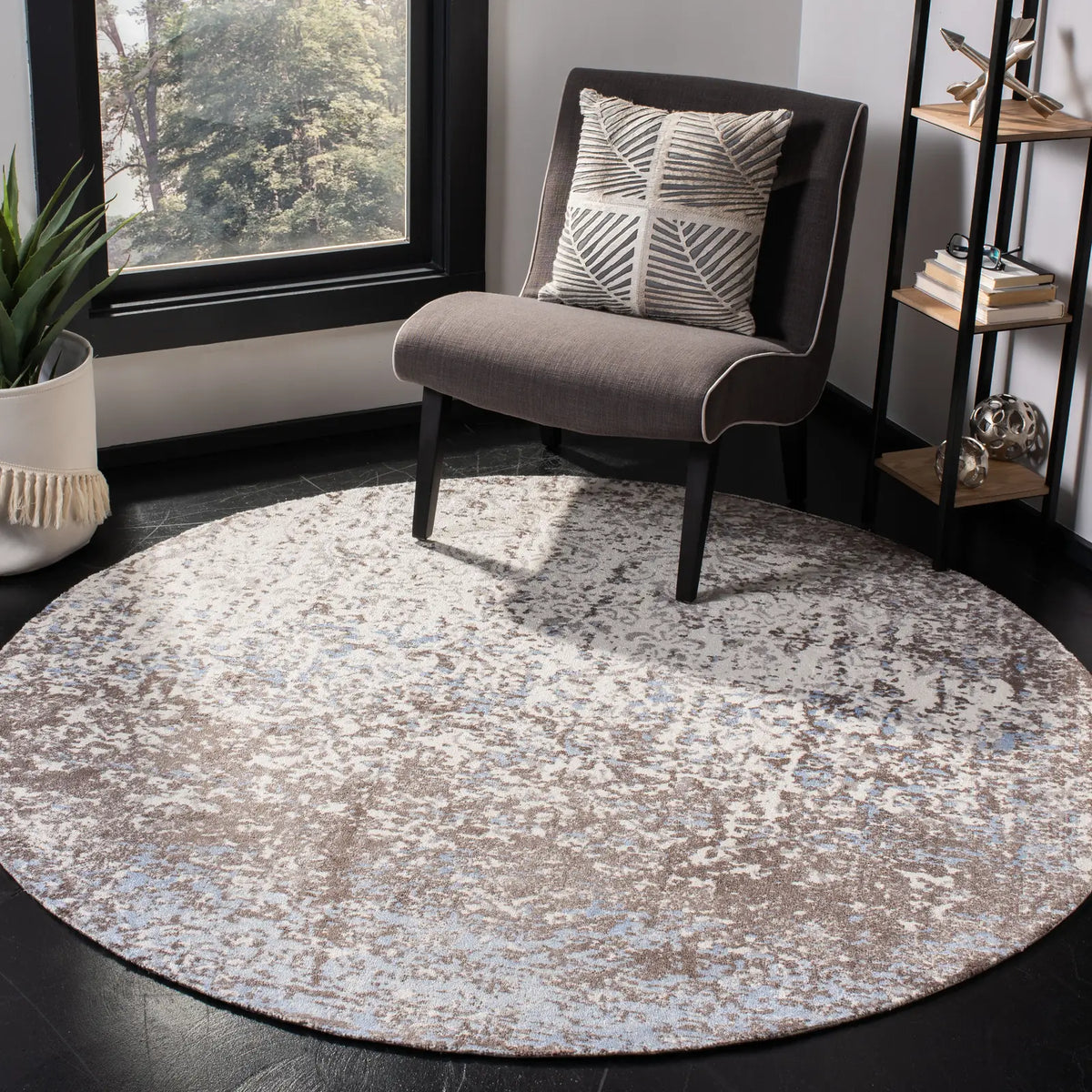 Safavieh Expression 6'-0" x 6'-0" Rug in Ivory / Grey