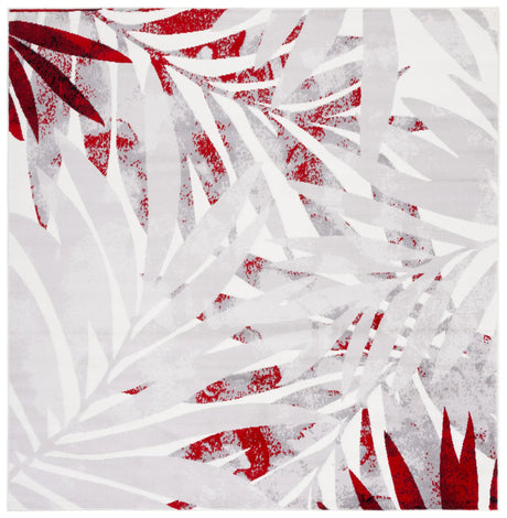 Safavieh Skyler 6'-7" x 6'-7" Rug in Grey / Red