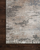 Loloi Sienne Sie-03 Ivory / Sand Rugs - corner on wood