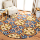 Safavieh Wyndham 7'-0" x 7'-0" Rug in Blue / Gold