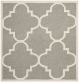 Safavieh Dhurries 6'-0" x 6'-0" Rug in Grey / Ivory