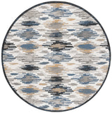 Safavieh Pyramid 6'-7" x 6'-7" Rug in Ivory / Grey Navy