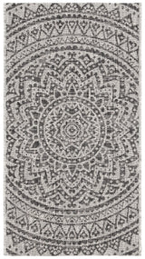 Safavieh Courtyard 2'-0" x 3'-7" Rug in Light Grey / Black