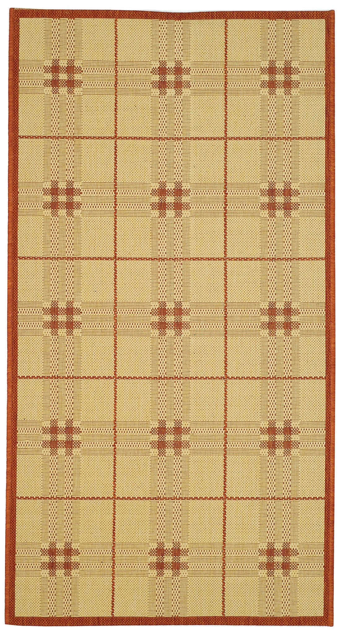 Safavieh Courtyard 2'-7" x 5'-0" Rug in Natural / Terra