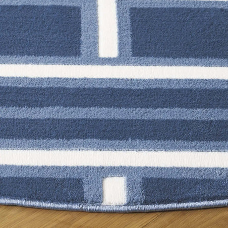 Safavieh Groove 6'-7" x 6'-7" Rug in Blue / Ivory