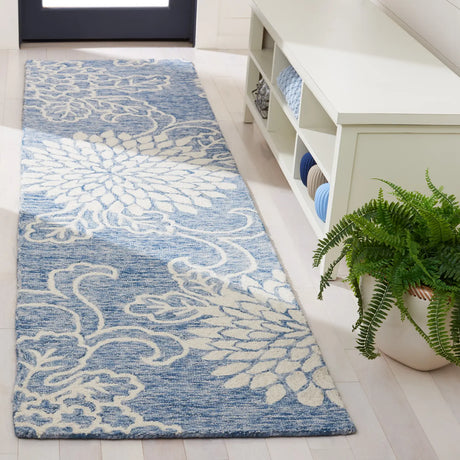 Safavieh Jardin 2'-3" x 9'-0" Rug in Blue / Ivory