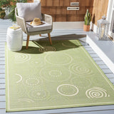 Safavieh Courtyard 4'-0" x 5'-7" Rug in Olive / Natural
