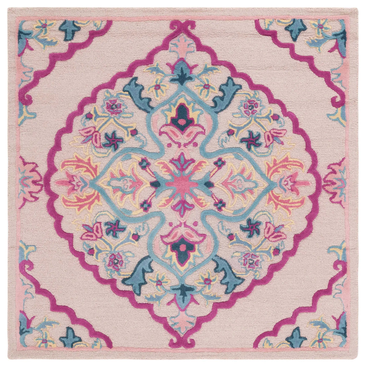 Safavieh Bellagio 5'-0" x 5'-0" Rug in Light Pink / Multi