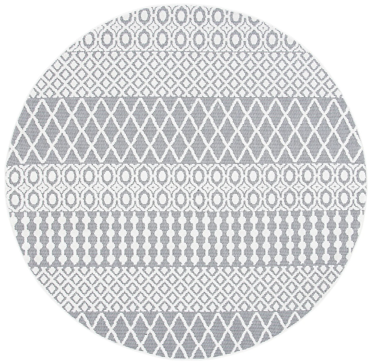 Safavieh Cabana 6'-7" x 6'-7" Rug in Ivory / Grey