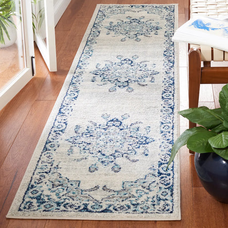 Safavieh Tulum 2'-0" x 9'-0" Rug in Ivory / Blue