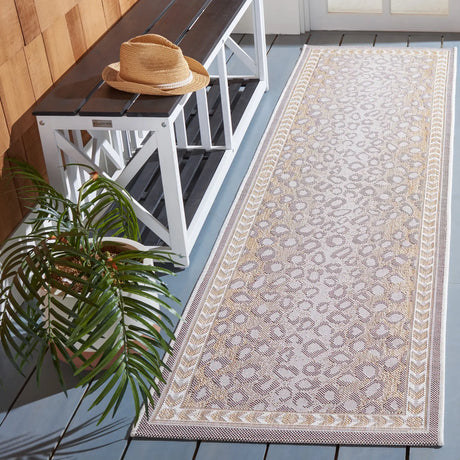 Safavieh Courtyard 2'-3" x 8'-0" Rug in Beige / Gold