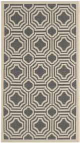 Safavieh Courtyard 2'-0" x 3'-7" Rug in Anthracite / Beige