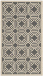 Safavieh Courtyard 2'-0" x 3'-7" Rug in Anthracite / Beige