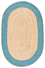 Safavieh Natural Fiber 3'-0" x 5'-0" Rug in Natural / Blue