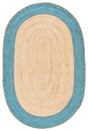 Safavieh Natural Fiber 3'-0" x 5'-0" Rug in Natural / Blue
