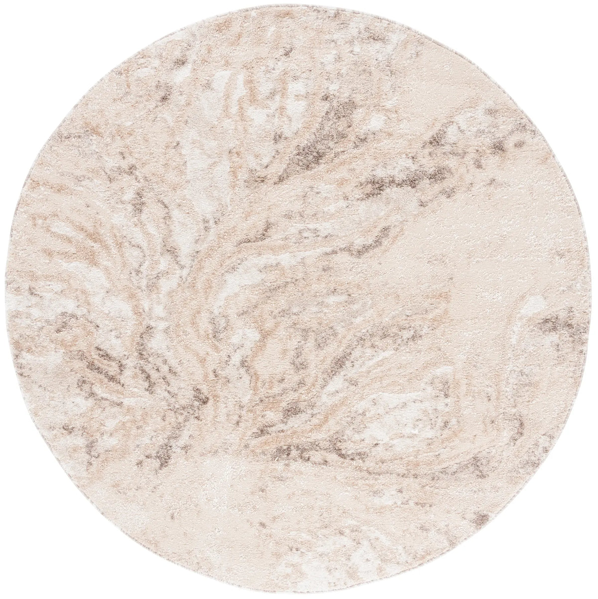 Safavieh Ravine Shag 6'-7" x 6'-7" Rug in Beige / Ivory