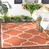 Safavieh Courtyard 4'-0" x 5'-7" Rug in Terracotta