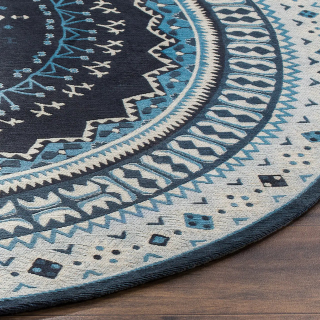 Safavieh Classic Vintage 6'-0" x 6'-0" Rug in Navy / Light Blue
