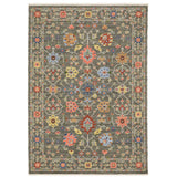 Oriental Weavers Lucca 093K1 Grey/ Multi Rug - main flat