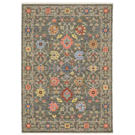 Oriental Weavers Lucca 093K1 Grey/ Multi Rug - main flat