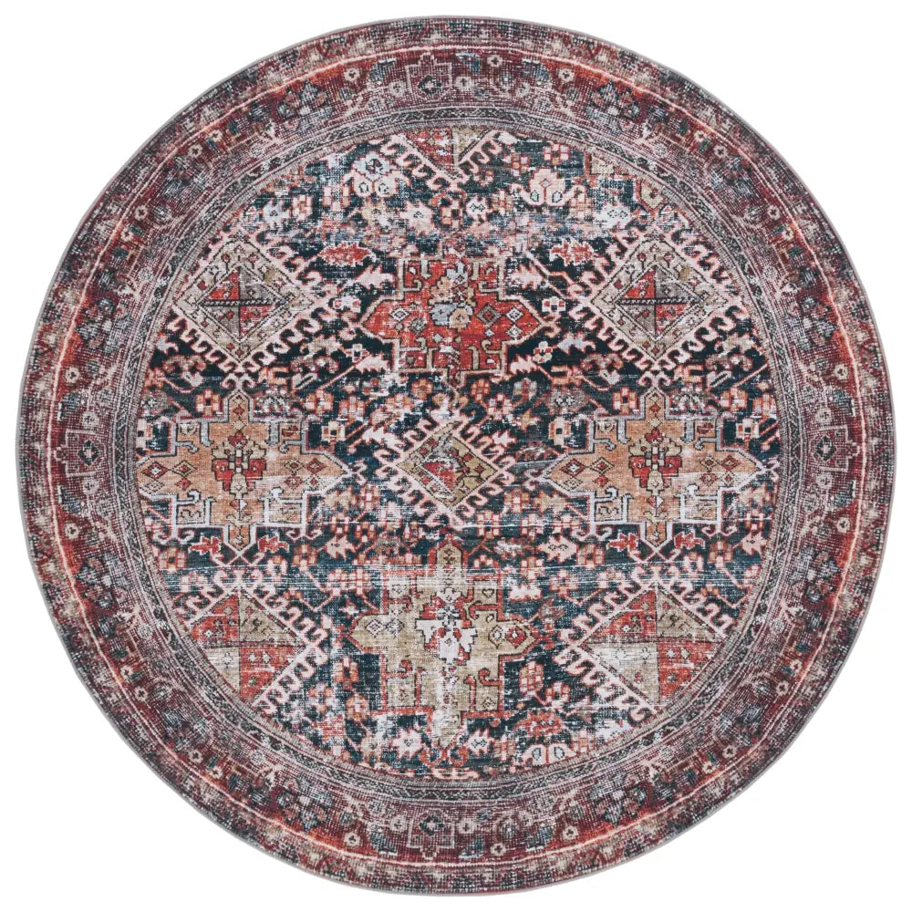 Safavieh Tucson 6'-0" x 6'-0" Rug in Navy / Rust