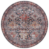 Safavieh Tucson 6'-0" x 6'-0" Rug in Navy / Rust