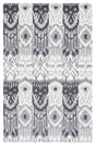 Safavieh Ikat 4'-0" x 6'-0" Rug in Ivory / Black