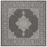 Safavieh Courtyard 6'-7" x 6'-7" Rug in Black / Ivory