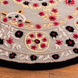 Safavieh Bellagio 5'-0" x 5'-0" Rug in Light Grey / Black