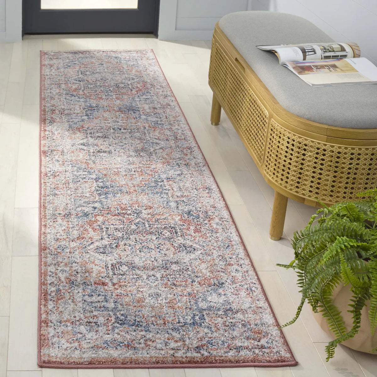 Safavieh Vintage Tabriz 2'-0" x 8'-0" Rug in Rust / Blue