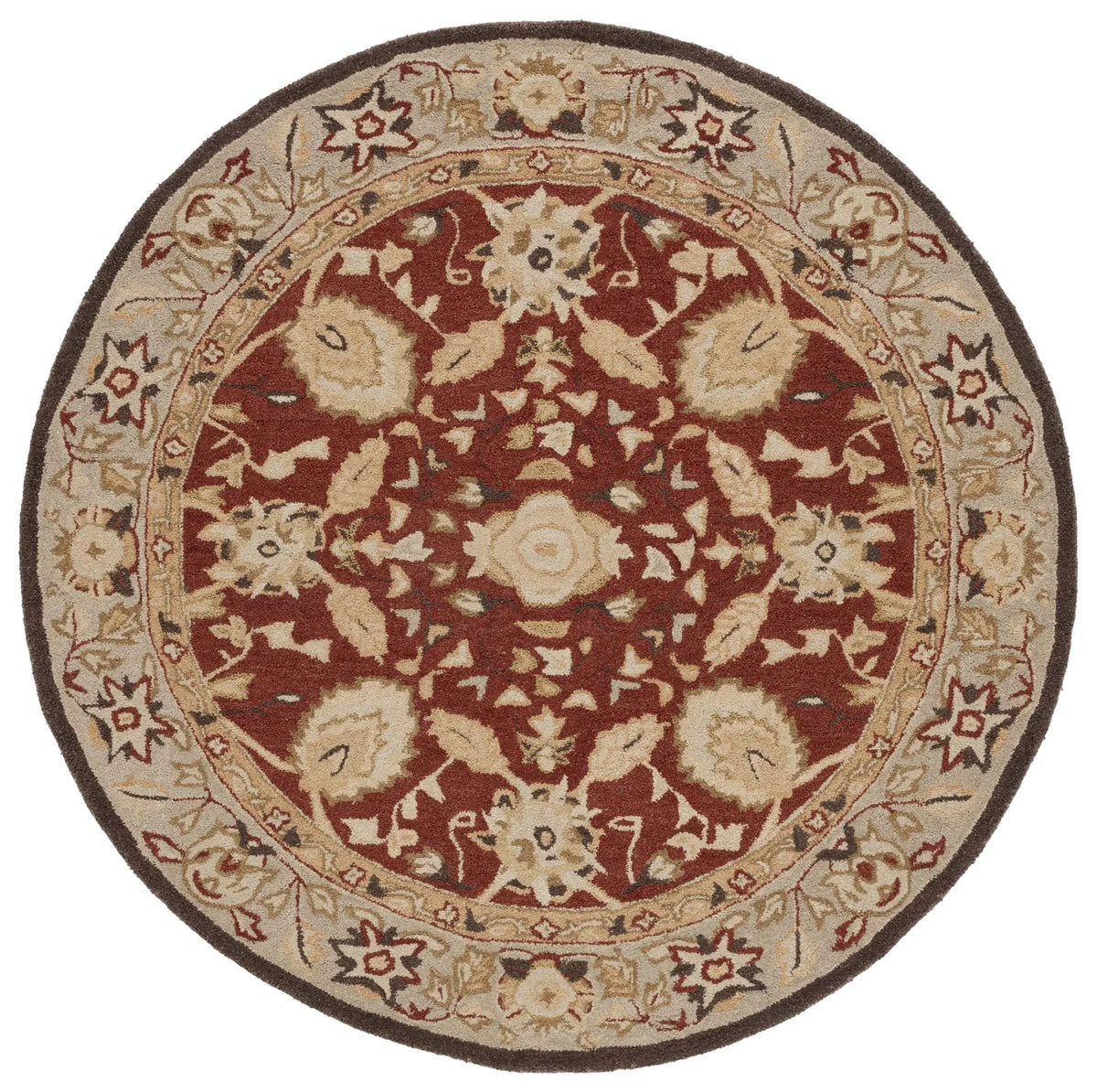 Safavieh Anatolia 6'-0" x 6'-0" Rug in Rust / Green