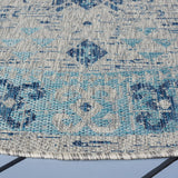 Safavieh Courtyard 6'-7" x 6'-7" Rug in Light Grey / Blue