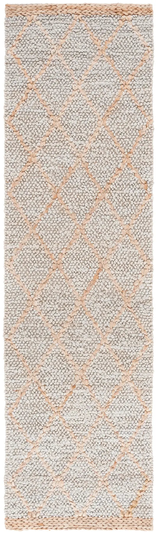 Safavieh Natural Fiber 2'-3" x 9'-0" Rug in Grey / Natural