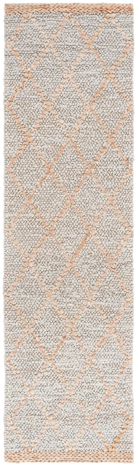 Safavieh Natural Fiber 2'-3" x 9'-0" Rug in Grey / Natural