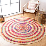 Safavieh Natural Fiber 6'-0" x 6'-0" Rug in Pink / Natural