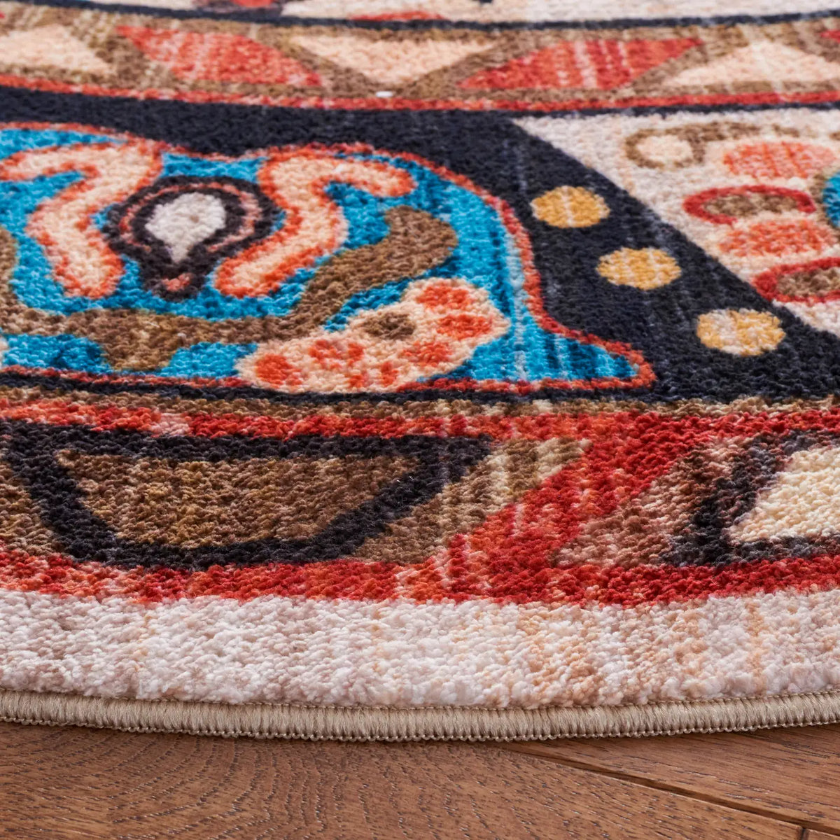 Safavieh Riviera 6'-7" x 6'-7" Rug in Blue / Beige