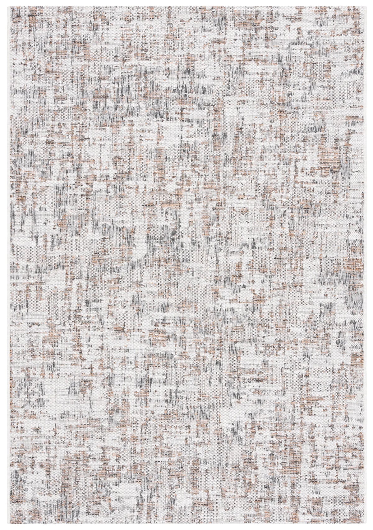 Safavieh Courtyard 4'-0" x 5'-7" Rug in Ivory / Dark Grey Brown