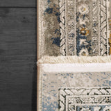 Dynamic Rugs Ruby 2185 Ivory/Grey/Gold Rug - Corner