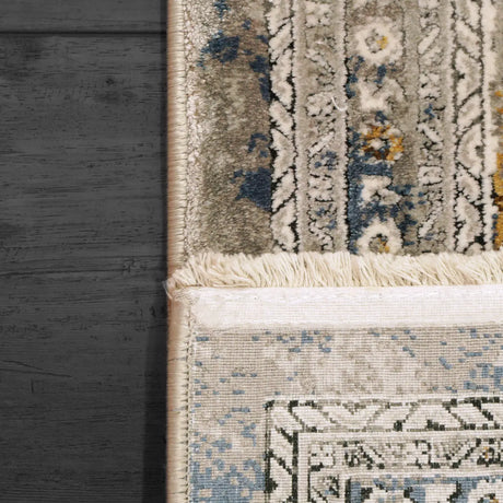 Dynamic Rugs Ruby 2185 Ivory/Grey/Gold Rug - Corner