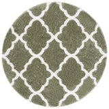 Safavieh Tahoe Shag 6'-7" x 6'-7" Rug in Sage / White
