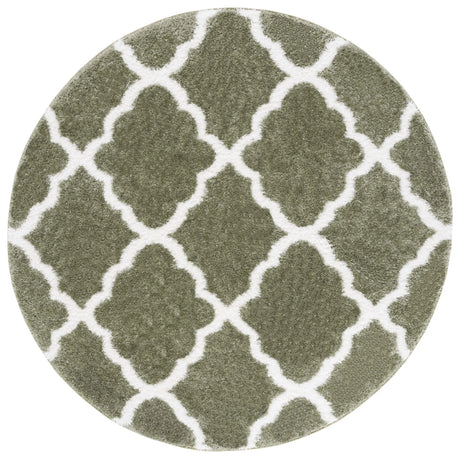 Safavieh Tahoe Shag 6'-7" x 6'-7" Rug in Sage / White