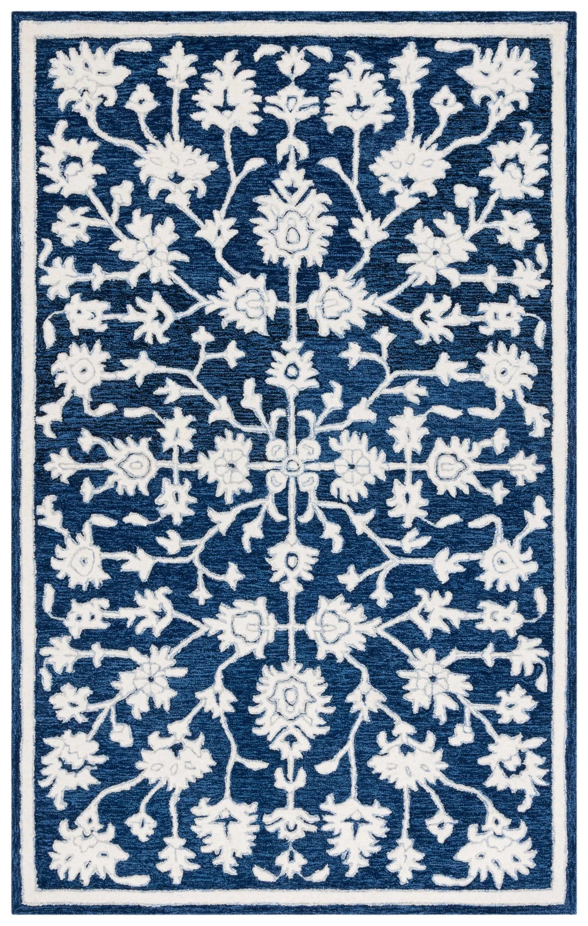 Safavieh Ebony 4'-0" x 6'-0" Rug in Navy / Ivory