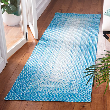 Safavieh Braided 2'-3" x 8'-0" Rug in Aqua