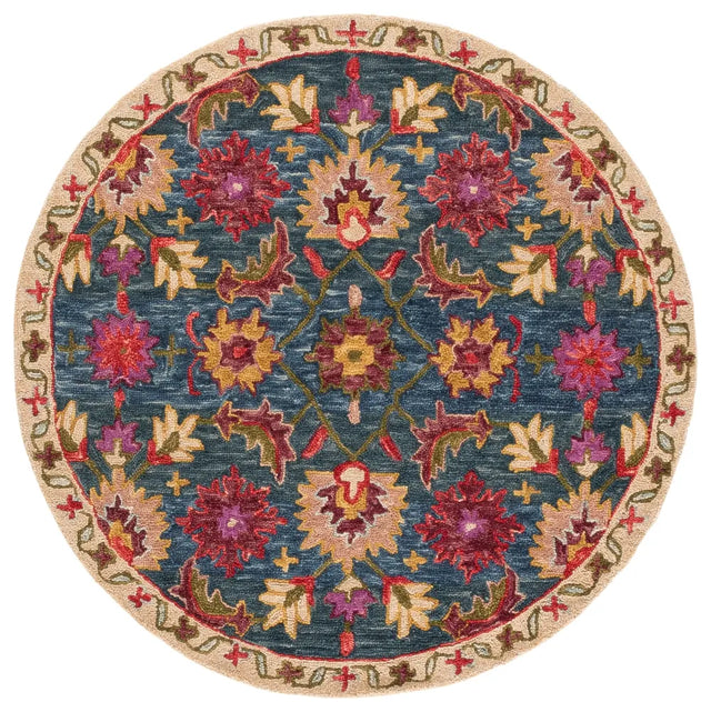Safavieh Aspen 5'-0" x 5'-0" Rug in Navy / Red
