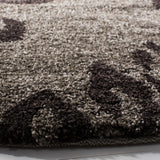 Safavieh Florida Shag 5'-0" x 5'-0" Rug in Smoke / Dark Brown