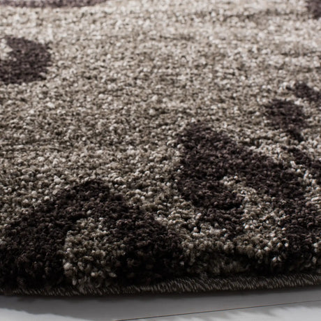 Safavieh Florida Shag 5'-0" x 5'-0" Rug in Smoke / Dark Brown